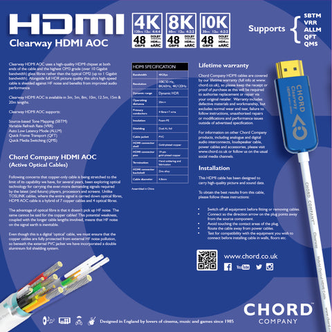 Chord Clearway HDMI AOC